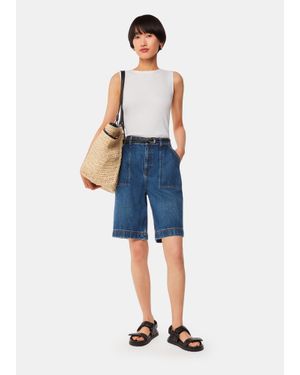 Whistles Raya Longline Denim Short - Blue