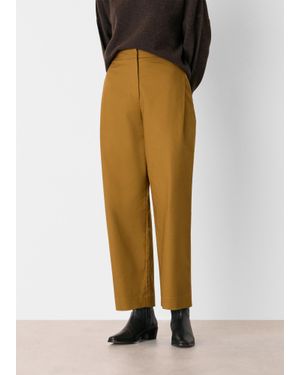 Whistles Side Pleat Tapered Trouser - Green