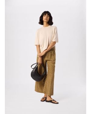 Whistles Petite Ikat Spot Crop Trouser - Multicolour