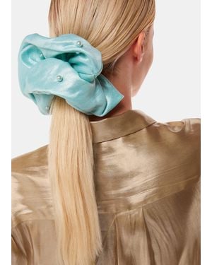 Whistles Large Beaded Scrunchie - Blue