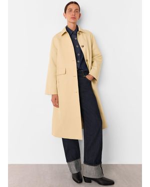 Whistles Car Coat With Pocket Detail - White