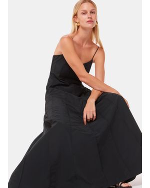 Whistles Laverne Taffeta Maxi Dress - Black