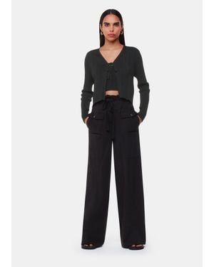 Whistles Tie Front Detail Cardigan - Black