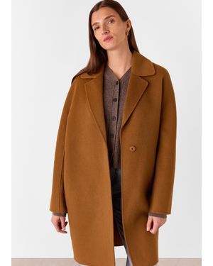 Whistles Julia Wool Double Faced Coat - Brown