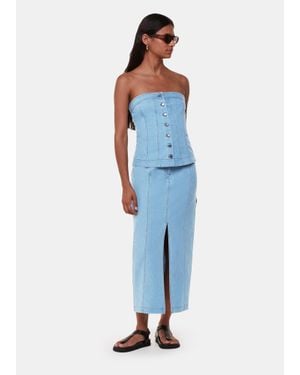 Whistles Denim Maxi Skirt - Blue