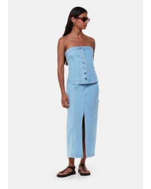 Whistles Denim Maxi Skirt - Blue