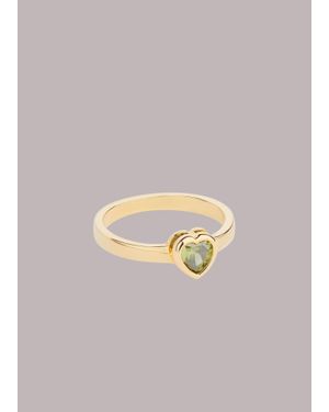 Whistles Mini Heart Ring - Metallic