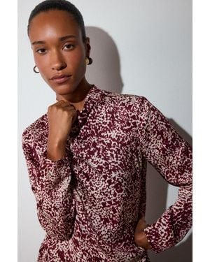 Whistles Feathered Animal Satin Blouse