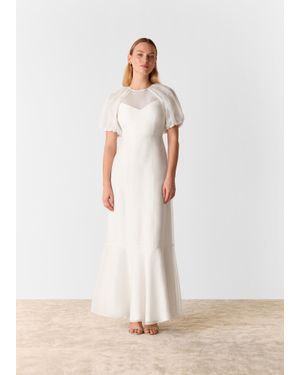 Whistles Sabrina Silk Wedding Dress - White