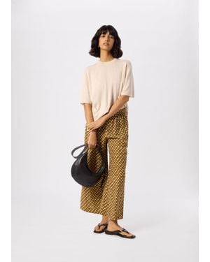 Whistles Petite Ikat Spot Crop Trouser - Multicolour