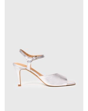 Whistles Asymmetric High Heeled Sandal - White