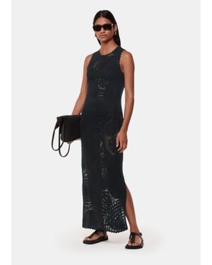 Whistles Crochet Circle Maxi Dress - Black