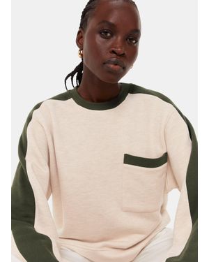 Whistles Colourblock Sweat - Natural