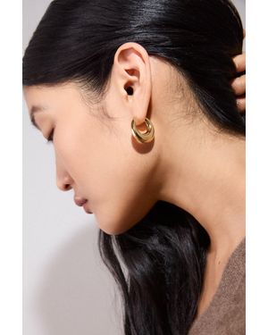 Whistles Curved Chunky Hoop Earring - Black