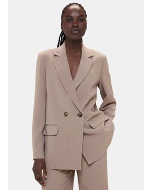 Whistles Nina Double Breasted Blazer - Natural