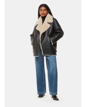 Whistles Petite Faux Fur Aviator - Blue