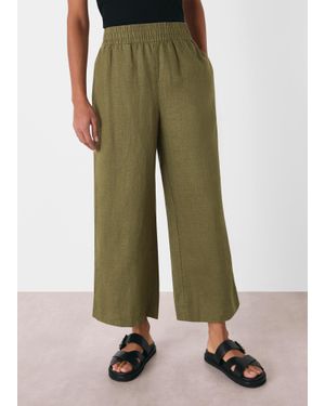 Whistles Linen Pocket Trouser - Green