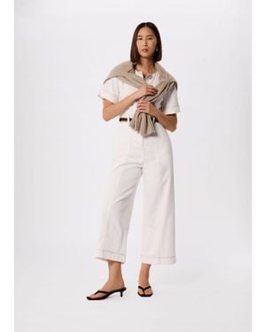 Whistles Button Down Jumpsuit - White