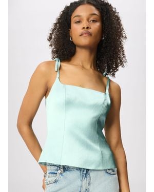 Whistles Satin Cami Top - Green