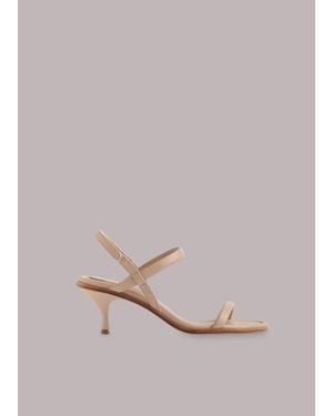 Whistles Melany Tubular Heeled Sandal - Natural