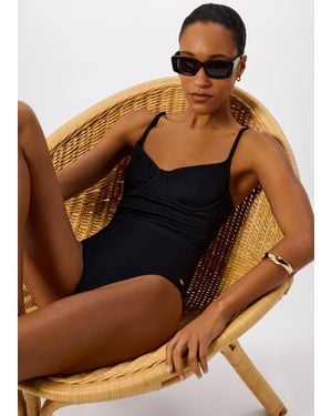 Whistles Ribbed Underwire Swimsuit - Brown
