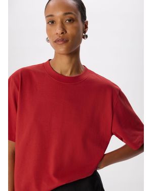 Whistles Cotton Crew Neck T-Shirt - Red