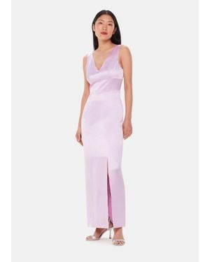 Whistles Charlotte Satin Maxi Dress - Pink