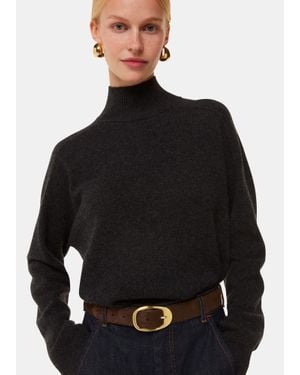 Whistles Suede Belt - Black