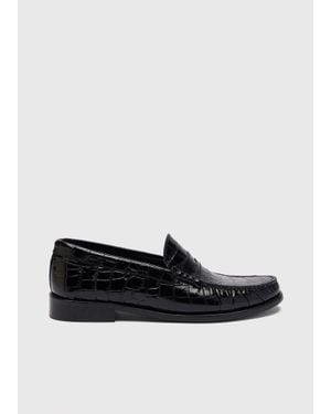 Whistles Manny Croc Loafer - Black