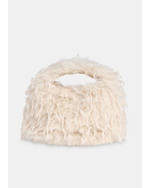 Whistles Luz Faux Feather Mini Bag - Natural