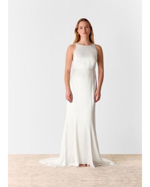 Whistles Lina Satin Wedding Dress - Multicolour