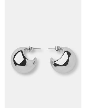Whistles Chunky Curved Stud Earring - Metallic
