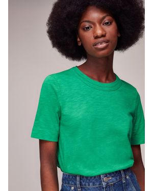 Whistles Rosa Double Trim Tee - Green