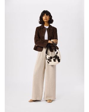 Whistles Wide Leg Linen Trouser - Natural