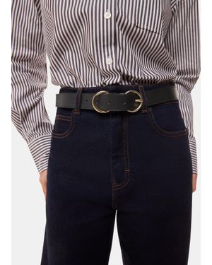 Whistles Double Ring Buckle Belt - Blue