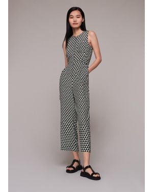 Whistles Triangle Checkerboard Jumpsuit - Grey