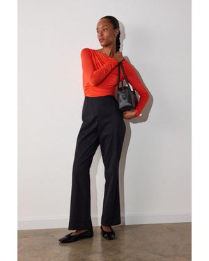 Whistles High Rise Kick Flare Trouser - Red