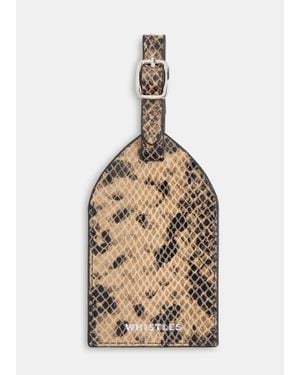 Whistles Snake Luggage Tag - Metallic