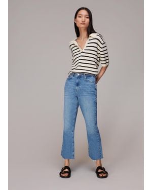 Whistles Authentic Kick Flare Jean - Blue