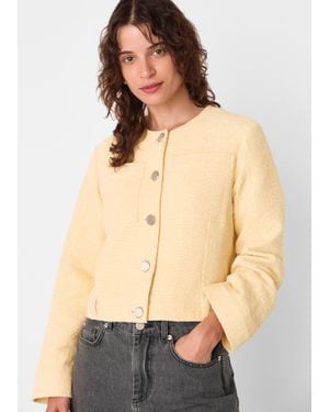 Whistles Textured Collarless Jacket - Natural
