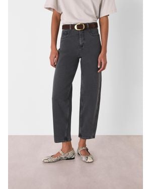 Whistles Stretch Barrel Leg Jean - Grey
