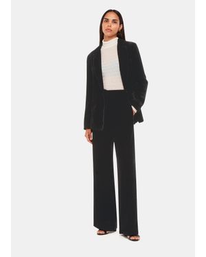 Whistles Full Length Velvet Trouser - Black