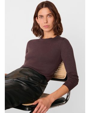 Whistles Annie Sparkle Crew Neck - Purple
