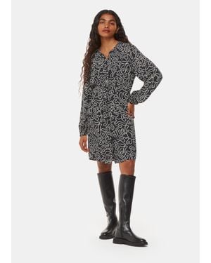 Whistles Petite Chain Print Flippy Dress - Multicolour