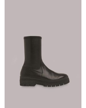 Whistles Knole Sock Chunky Chelsea Boot - Grey