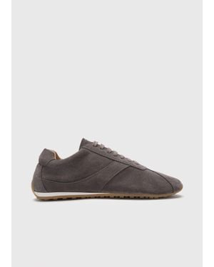 Whistles Suede Unlined Trainer - Grey