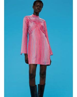Whistles Tangle Stripe Silk Mix Dress - Blue
