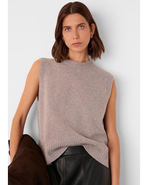 Whistles Wool Sleeveless Tank - Grey