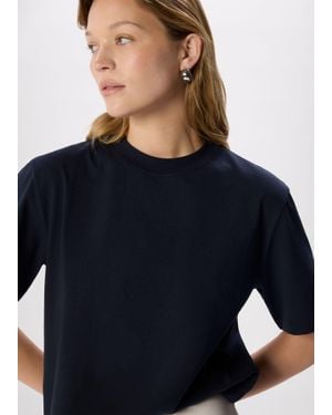Whistles Cotton Crew Neck T-Shirt - Blue