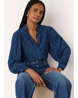 Whistles Animal Textured Shirt - Blue
